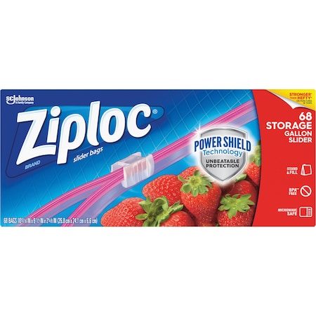 Ziploc BAG, SLIDER, GALLON, 68CT PK SJN316489